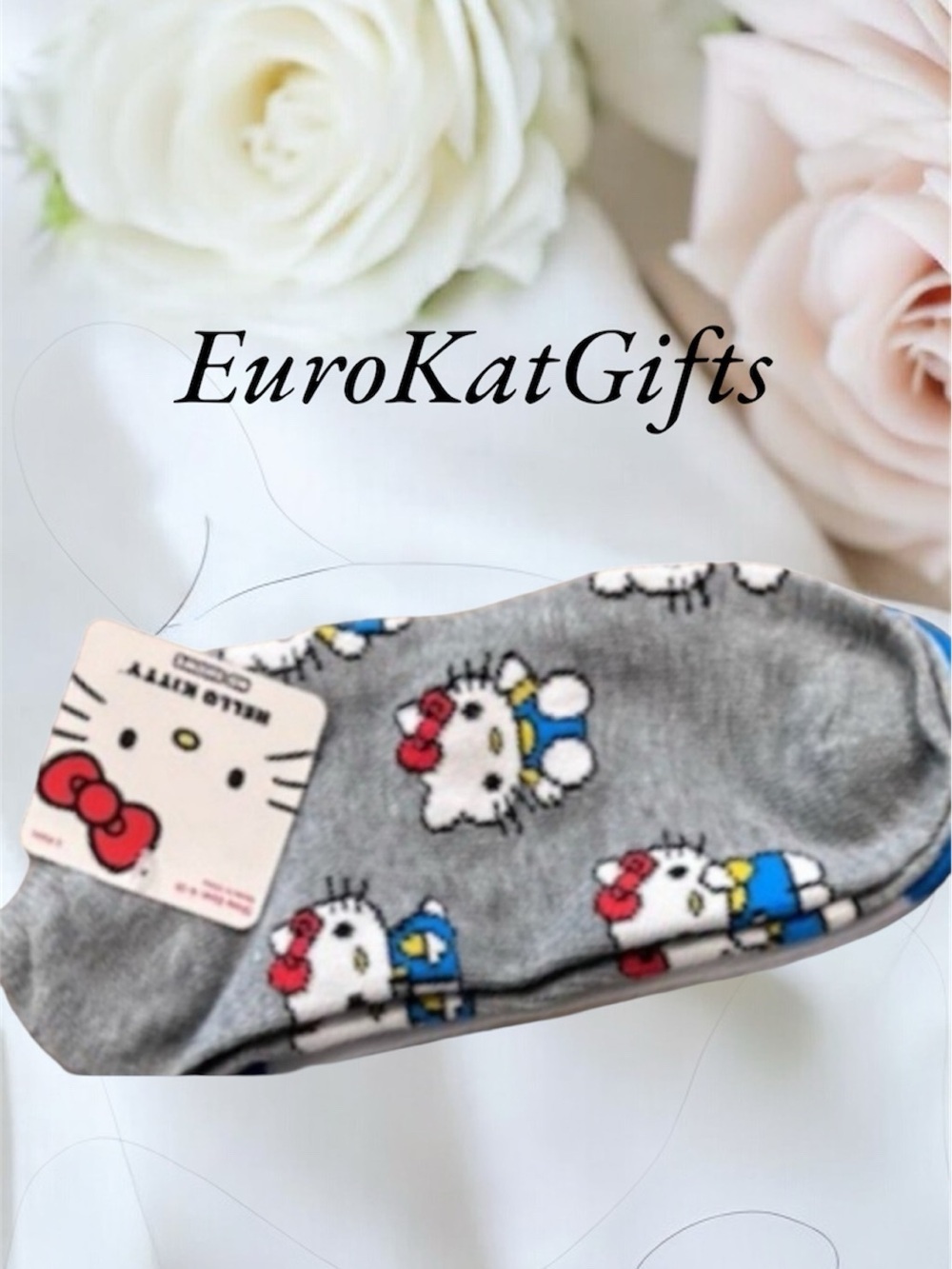 Hello Kitty grey socks New RARE limited Sanrio Womens Socks NEW